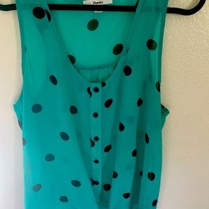 Blue dotted blouse